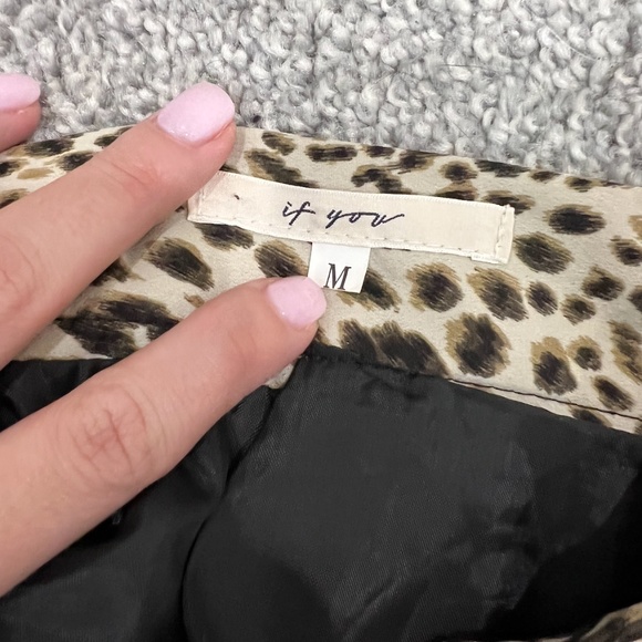 Leopard Print Mini Skirt with Pockets - Picture 4 of 4